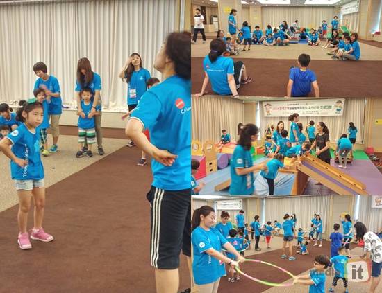 엔씨문화재단의 사회 공헌은 2015년에도 지속된다. 사진은 '한국스페셜올림픽 유아선수프로그램' 모습 