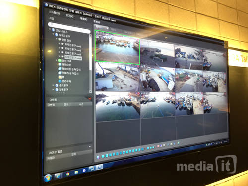 KT가 포구에 설치한 CCTV의 실시간 촬영 영상 