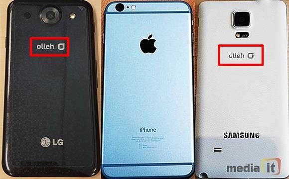 국내 제조사들의 스마트폰에는 통신사 로고가 박혀 있는 반면, 애플 아이폰에는 통신사 로고가 박혀 있지 않다.  