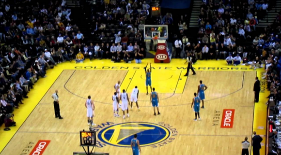 NBA의 골든스테이트 워리어스팀이 시스코와 함께 IoT 기술을 적용한 오라클아레나 홈경기장 (이미지=유튜브) 