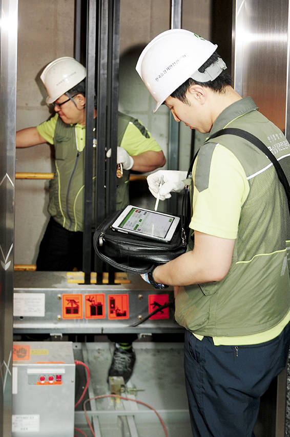 한국승강기안전관리원 스마트워크 검사시스템 (사진=포시에스) 