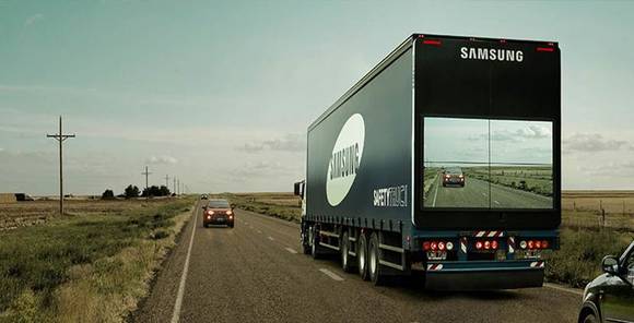 교통사고를 방지하는 ‘세이프티 트럭’ 캠페인 영상(사진=삼성전자) 