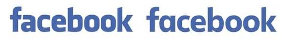 페이스북의 교체전 로고(왼쪽)와 교체 후(오른쪽) 