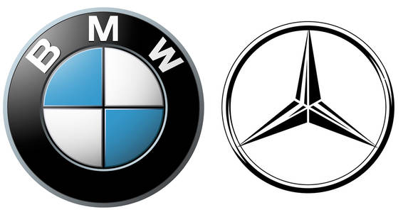 BMW와 메르세데스-벤츠 엠블럼 