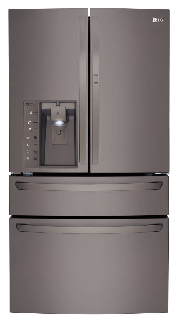 ‘CES 혁신상’ 4도어 블랙 스테인리스 냉장고(사진=LG전자) 