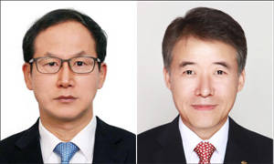 양종희(왼쪽) KB손해보험 대표, 윤웅원 KB국민카드 대표 (사진=KB금융지주) 
