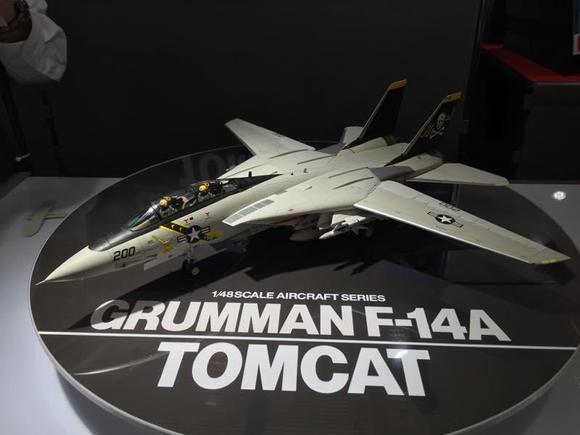 1/48스케일 ‘F-14A 톰캣' 프라모델, 타미야에서 가장 주목 받았던 신상품이다. / 김형원 기자
