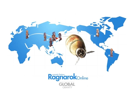 그라비티가 라그나로크 IP를 이용해 서비스하는 게임 전 세계 지도 / 그라비티 제공