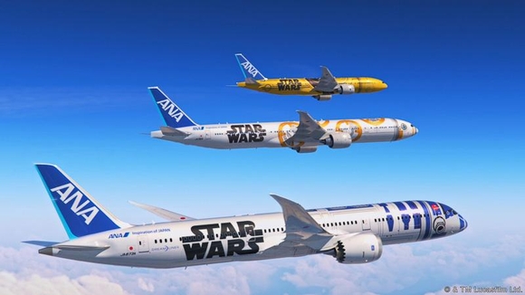 R2-D2, BB-8등 스타워즈 ANA JET 항공기는 모두 4개가 만들어진다. / 전일본공수 제공