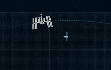 팔콘9이 ISS와 도킹을 시도하는 모습을 그린 갠며도 / 유튜브 캐처