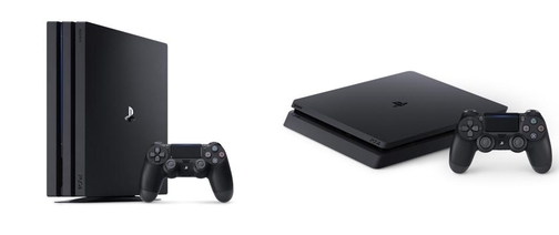 소니가 공개한 신형 PS4 게임기 2종이다. (왼쪽)고성능 기능을 탑재한 PS4 프로(Pro)와 더욱 얇고 가벼워진 PS4 슬림. / SIE 제공