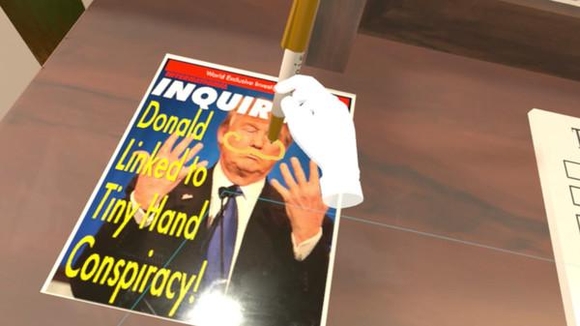 트럼프 시뮬레이터 VR 게임 화면. / 스팀 캡처