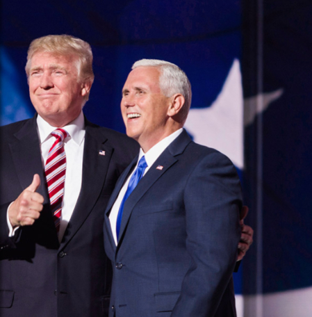 트럼프가 이끌어갈 향후 4년에 대한 전망이 엇갈린다. 사진은 도널드 트럼프 미국 대통령(좌)과 마이크 펜스 미국 부통령 / 백악관 제공