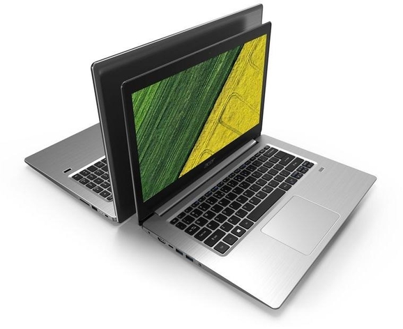 에이서가 실속형 노트북 ‘스위프트 1’(사진 앞쪽)과 ‘스위프트 3’ 신모델 2종을 새롭게 공개했다. / 에이서 제공