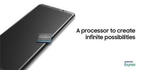 삼성전자 엑시노스 애플리케이션 프로세서(AP) 티저 광고에 등장한 갤럭시노트8으로 추정되는 스마트폰의 모습. / IT조선 DB