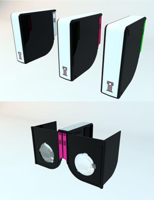 일본 에프마이너가 출시한 접이식 VR HMD ‘카세트’. / 에프마이너 홈페이지 갈무리