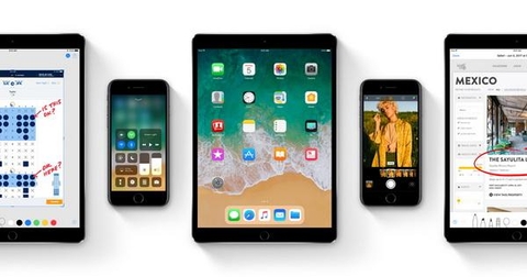 올 가을 출시될 iOS 11을 탑재한 아이폰과 아이패드의 모습. / 애플 제공