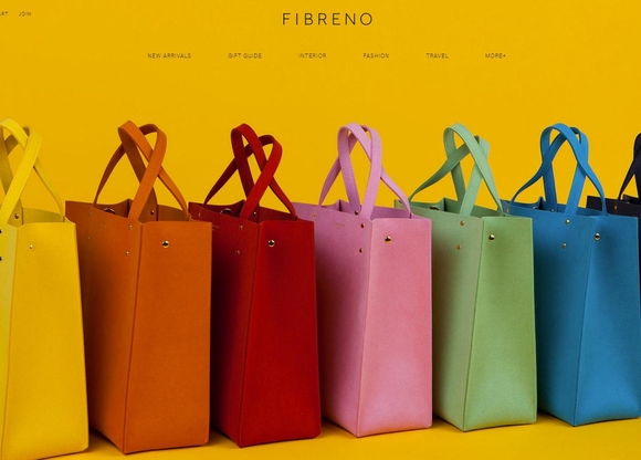 라이프스타일 아이템 브랜드 ‘피브레노’의 홈페이지 메인 화면. / 피브레노 제공