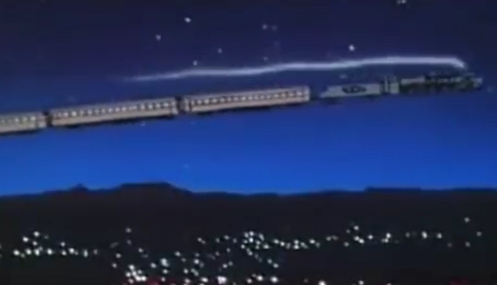 은하철도999가 하늘을 날으는 모습. / 유튜브 갈무리