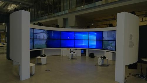 국립아시아문화전당에 설치된 쌍방향 가상현실 비디오 월 시스템. / 엔클라우딩 제공