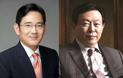  이재용 부회장(왼쪽)과 신동빈 회장. / 조선일보DB