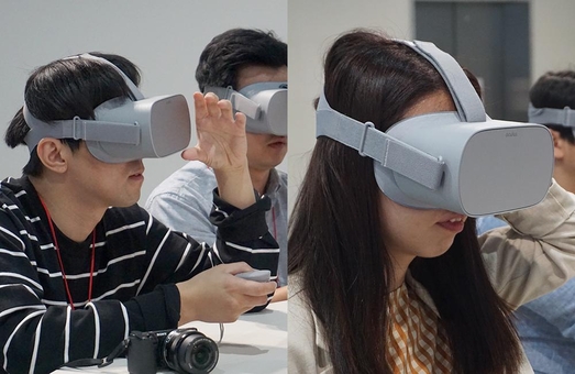 오큘러스 고의 VR 체감 성능과 화질 등은 기존의 스마트폰 기반 VR 헤드셋보다 월등히 뛰어난 편이다. / 최용석 기자