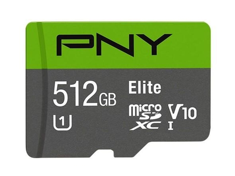 PNY 512GB 마이크로SD 메모리 카드. / PNY 홈페이지 갈무리