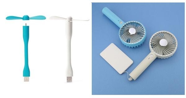 여름철 인기 가전으로 떠오른 USB(왼쪽)·핸디 선풍기(사진상 제품은 기사 내용과 관계 없음). / 제조사 제공