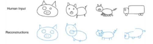 돼지 스케치를 학습한 모델을 통해 재구성한 이미지. / 구글코리아 제공