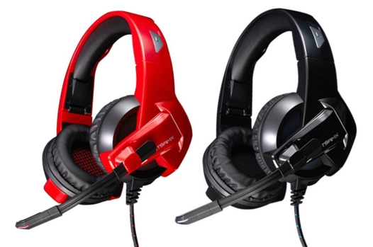 제닉스 스톰엑스 H4 헤드셋의 레드 색상 모델(왼쪽)과 블랙 색상 모델. / 제닉스 크리에이티브 제공