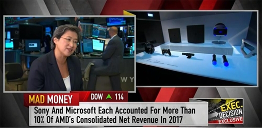 리사 수 AMD CEO는 11일 CNBC와의 인터뷰를 통해 콘솔 시장에서의 주도권을 쥐고 있음을 드러냈다. / CNBC 영상 갈무리