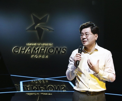 이승현 라이엇 게임즈 한국대표가 롤 파크에 대해 설명하고 있다. / 라이엇 게임즈 제공