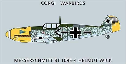 대전초기 격추왕 3인방중 한 사람인 헬무트 뷔크의 탑승기체 Bf109E형. 리더십이 없는 사람임에도 뷔크는 공중전에 탁월한 능력을 발휘하여 전군 최연소 항공단 사령관이 되었다. / 구글 갈무리