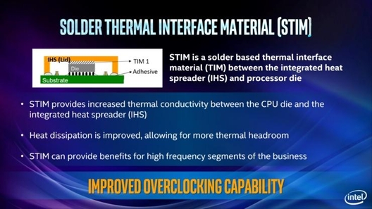 STIM을 다시 도입한 인텔 9세대 프로세서는 발열 해소능력이 이전 세대보다 좋아질 전망이다. / 인텔 발표영상 갈무리