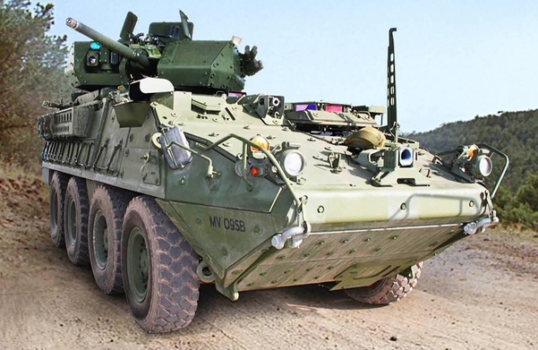 스트라이커의 부족한 전투력을 보완하기 위해 보병전투차 같은 30㎜ 기관포탑을 장비한 스트라이커 드래군. / 미육군 제공