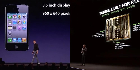 애플과 엔비디아는 신제품 발표 스타일도 비슷하다. / 유튜브 갈무리