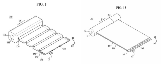 삼성전자의 롤러블 디바이스에 대한 디자인 특허 출원 도면. / 렛츠고디지털 갈무리