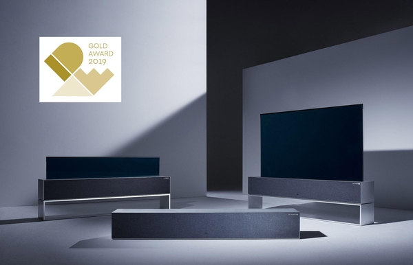 LG가 롤러블 올레드 TV ‘LG 시극니처 올레드 TV R’이 세계 3대 디자인상을 모두 수상했다./자료 LG전자