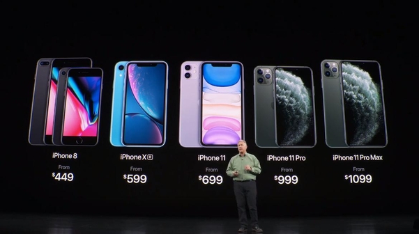 애플 아이폰11시리즈 가격. / 애플 유튜브 갈무리