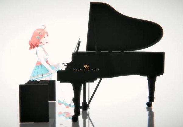 초이가 피아노를 연주하는 모습, 세밀한 손가락 움직임을 감상할 수 있다. / 유튜브 갈무리