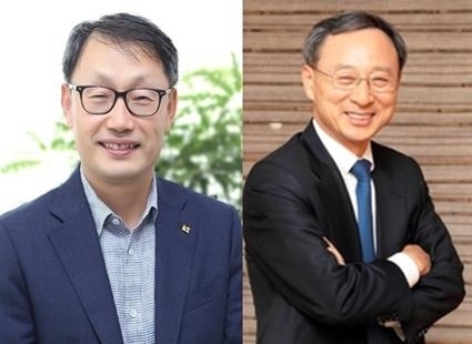 구현모 KT 차기 CEO 내정자(왼쪽)·황창규 회장. / KT 제공