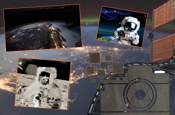 우주로 떠나 지구와 달, 천체 사진을 찍어 보내온 디지털 카메라들. / 차주경 기자