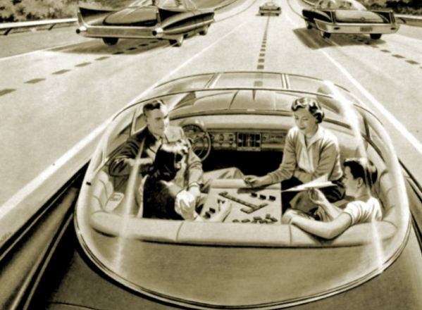 1950년대 사람들이 상상하던 자율주행차 모습. / 위키피디아