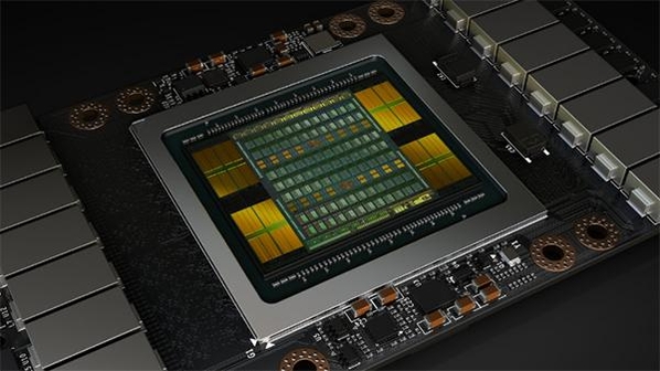 엔비디아 볼타 GPU 모습. 210억개 트랜지스터로 7.5테라플롭스 성능을 구현했다. / 엔비디아 제공