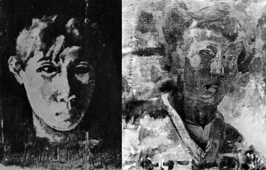 건축 관련 공무원으로 일하면서 작가로 데뷔한 이상은 1931년 6월 제10회 조선미술전람회에서 서양화 ‘자화상’(오른쪽)으로 입선한 화가이기도 했다. 왼쪽은 1928년 경 그린 자화상.
