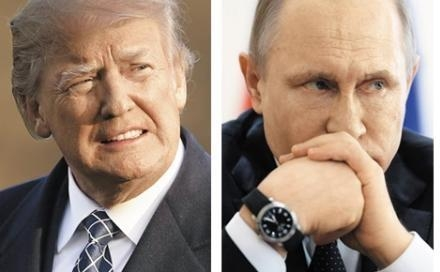 도널드 트럼프 대통령(왼쪽)과 블라디미르 푸틴 러시아 대통령 /조선일보 DB