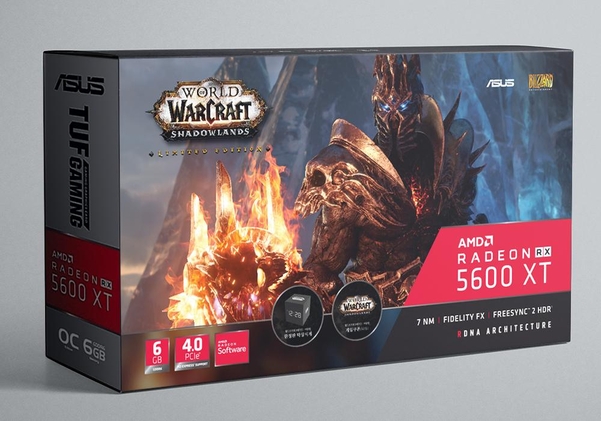 에이수스 라데온 RX 5600XT ‘월드 오브 워크래프트: 어둠땅’ 한정판 그래픽카드 / AMD