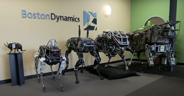 보스턴 다이내믹스가 개발한 로봇들. 보스턴 다이내믹스는 로봇개와 휴머노이드 로봇 등을 개발한 것으로 유명하다. / 유튜브