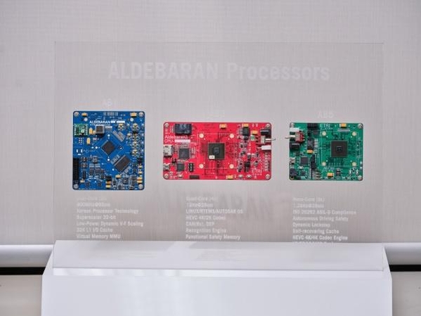 ETRI 연구진이 개발한 인공지능 반도체 칩 '알데바란' 프로세서가 적용된 기판 / ETRI