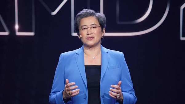 AMD CEO 리사 수 박사가 CES 2021 기조연설을 하고 있다. / AMD
